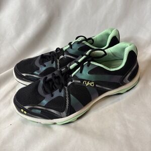 Ryka Influence Shoes Training Walking Black Green Comfort Womens Size 9M
